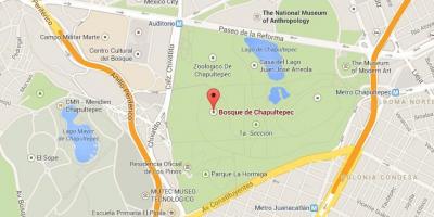 Парк Chapultepec картата