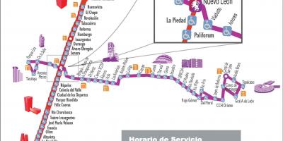 Карта метробуса Мексико сити 