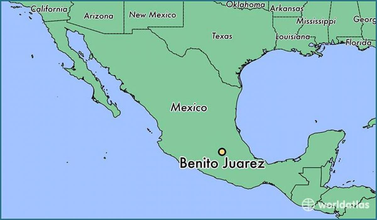 Бенито Хуарес, Мексико карта