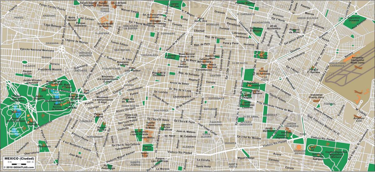 Мексико сити карта на улиците