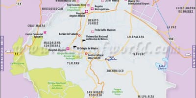 Мексико сити местоположението на картата 