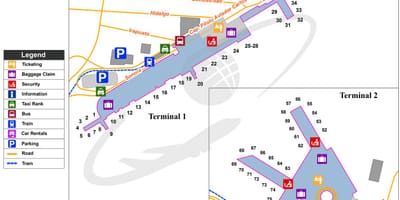 Бенито Хуарес международното летище на картата