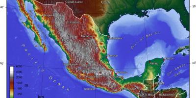 Мексико сити топографска карта