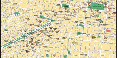 Карта на Мексико точка на града интерес
