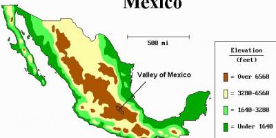 Карта на долината на Мексико сити